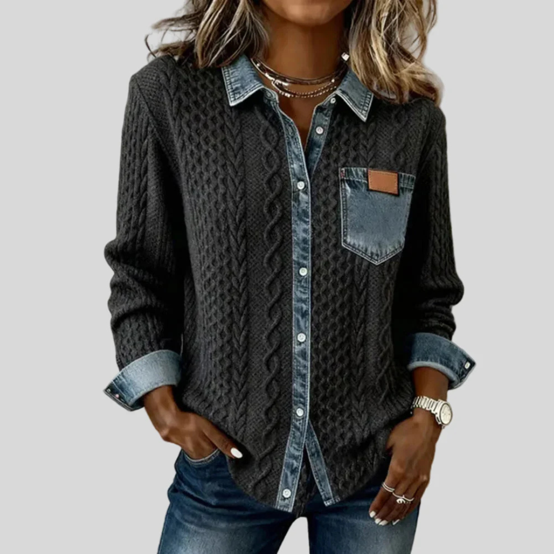 Lauren | Denim Patchwork Shirt