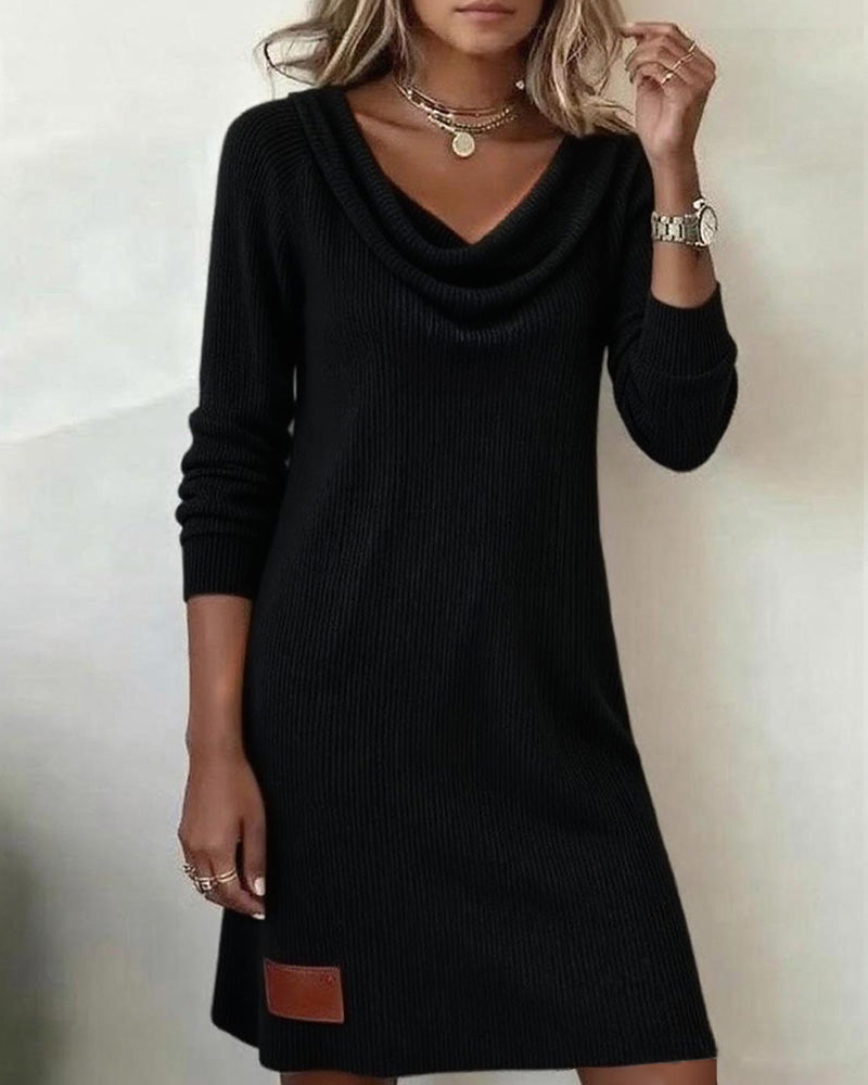 Isabelle | Cozy Cowl Neck Sweater Dress