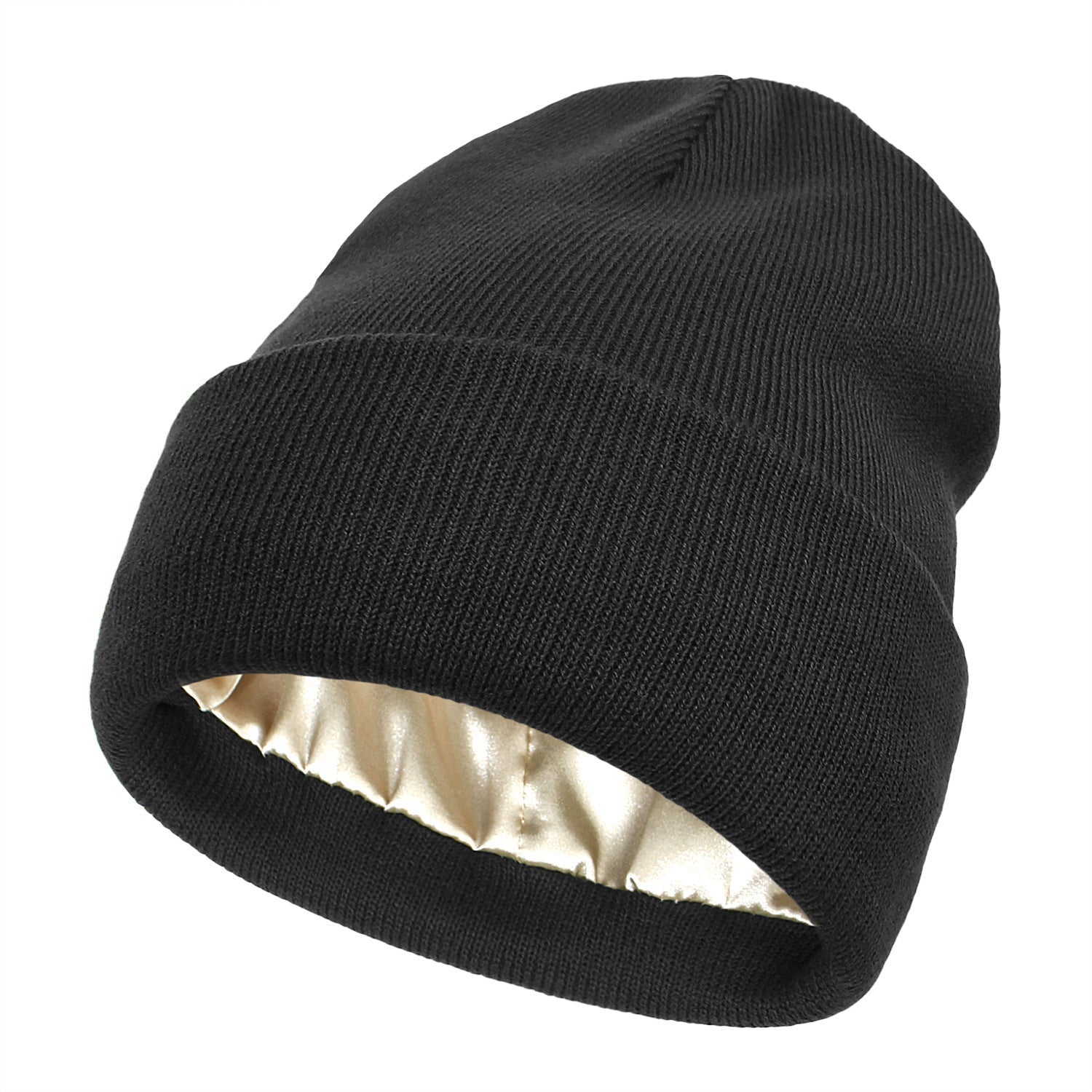 Elegant Winter Satin-Lined Beanie