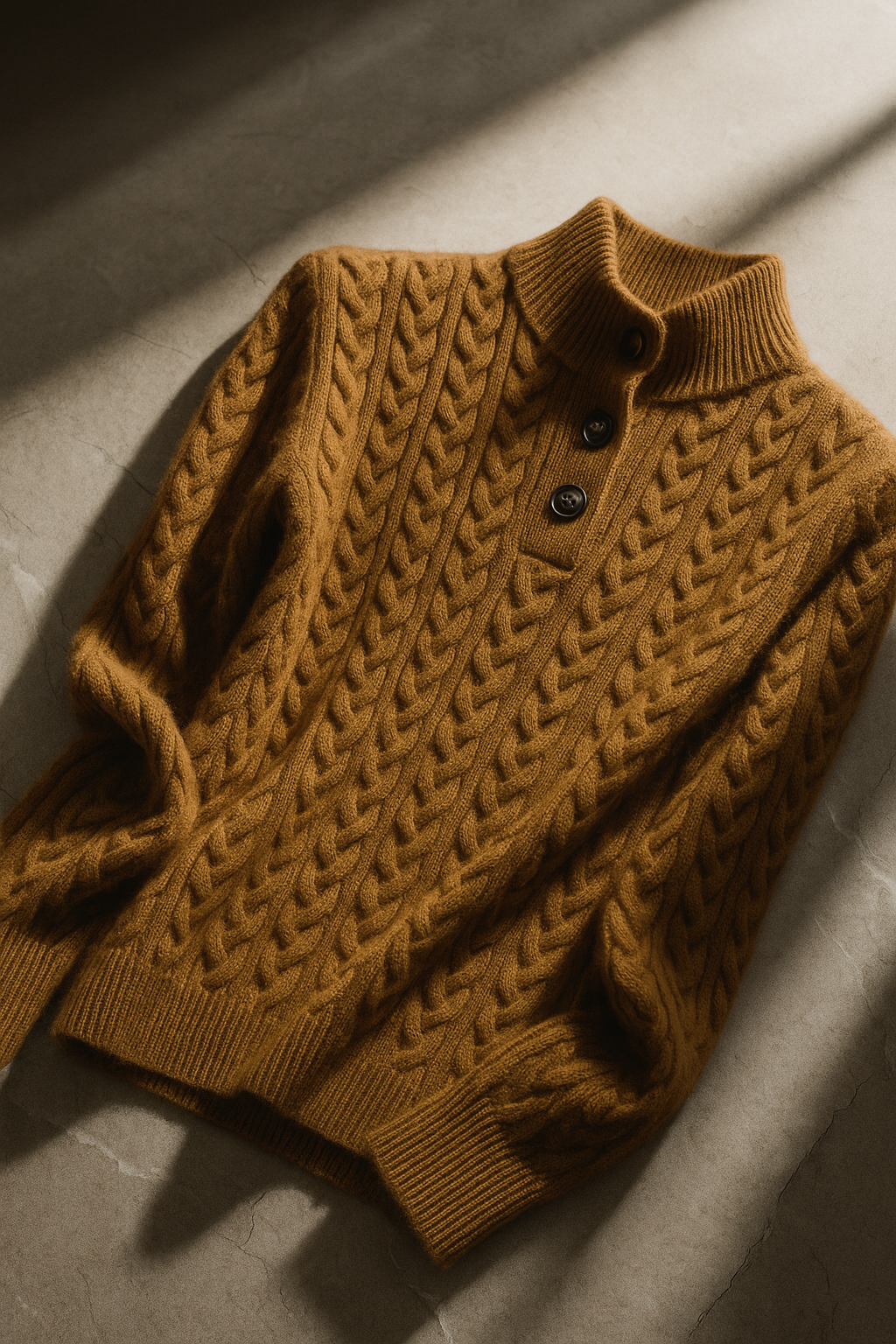 Evelyn | Cashmere Henley Sweater