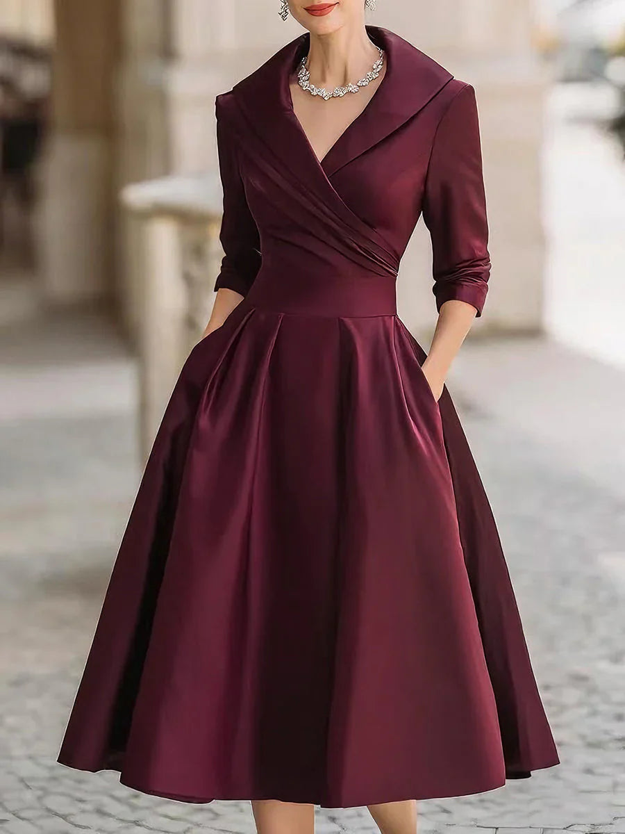 Evelyn | Satin midi dress