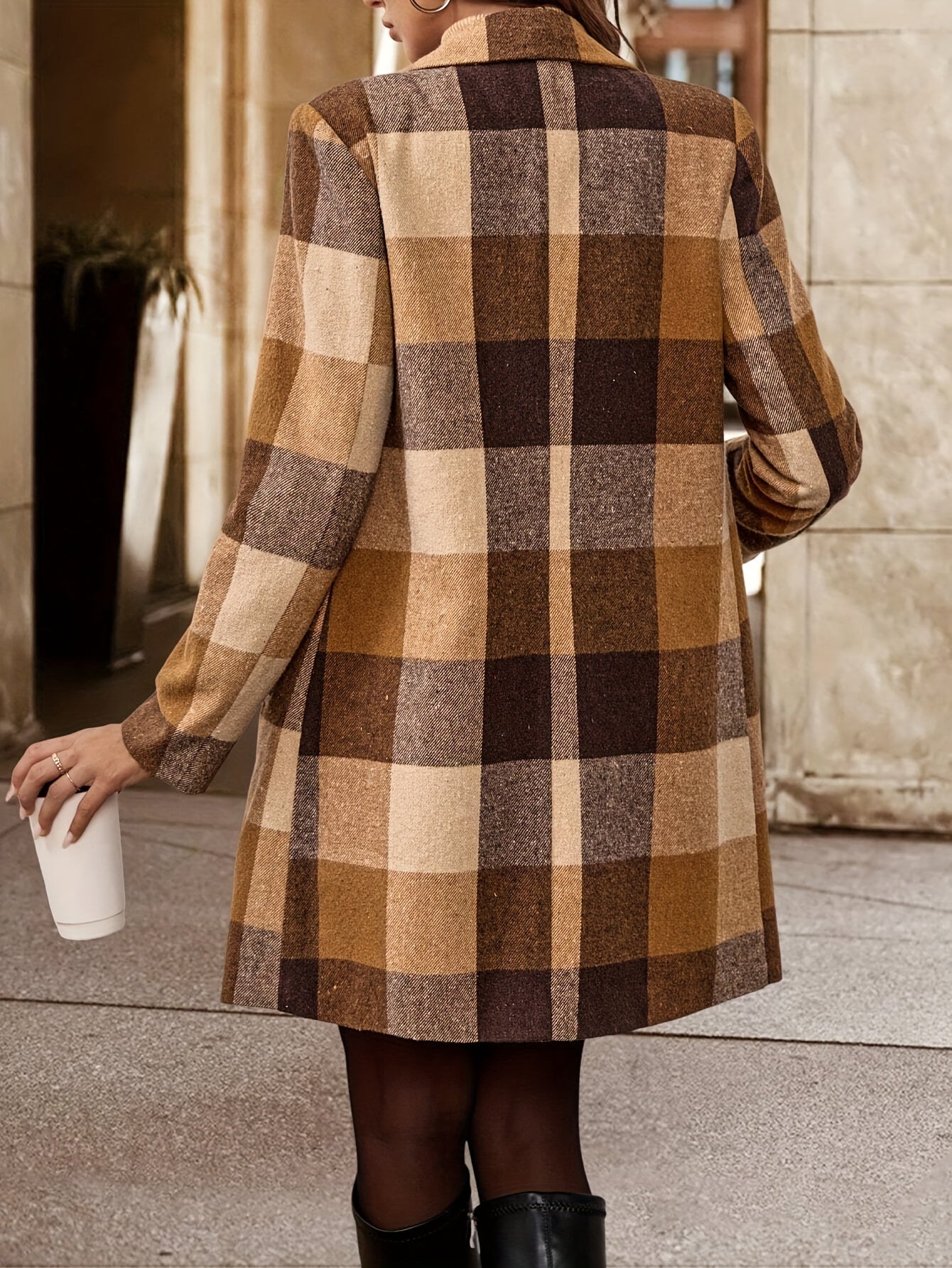 Claudia | Classic Plaid Wool Coat