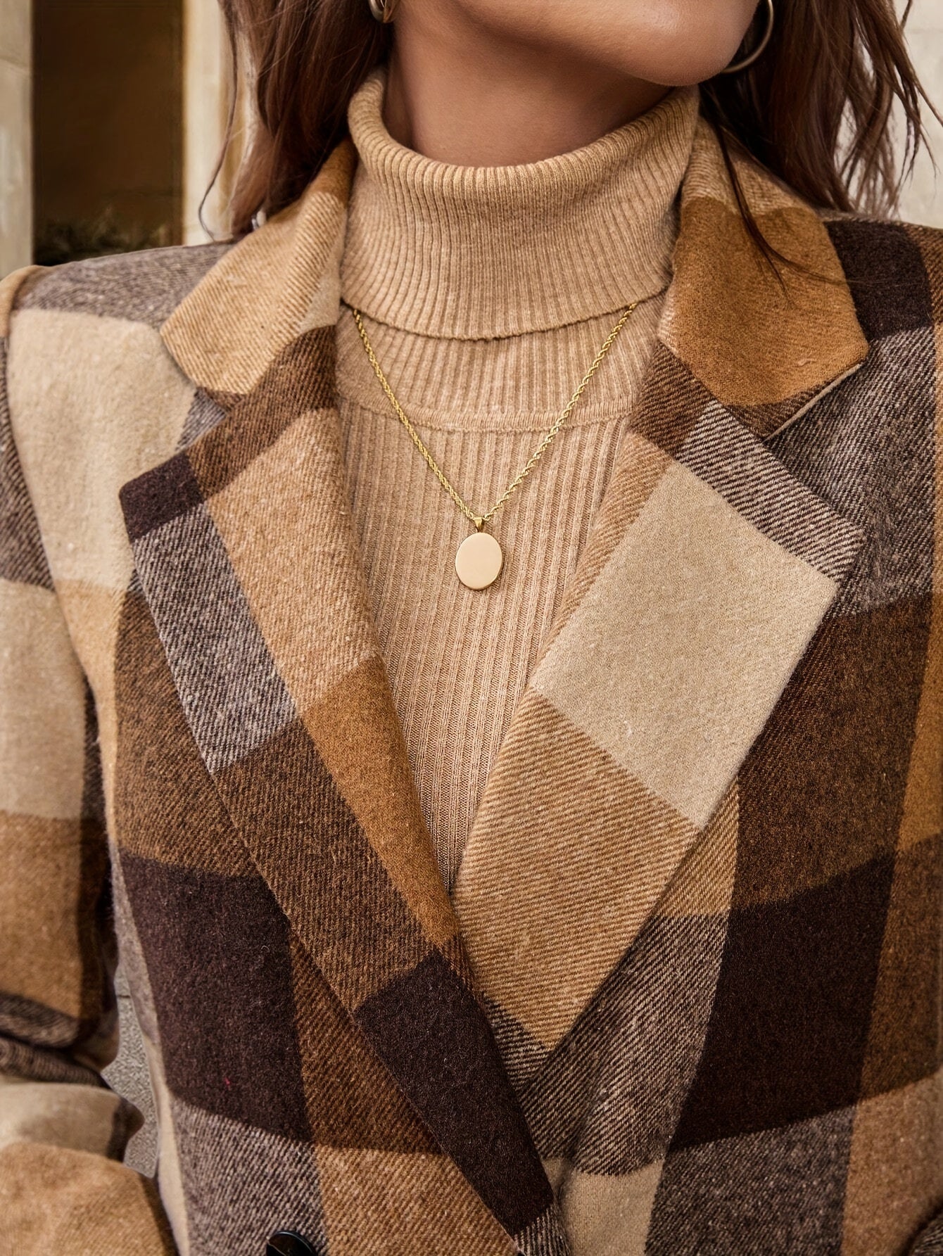 Claudia | Classic Plaid Wool Coat