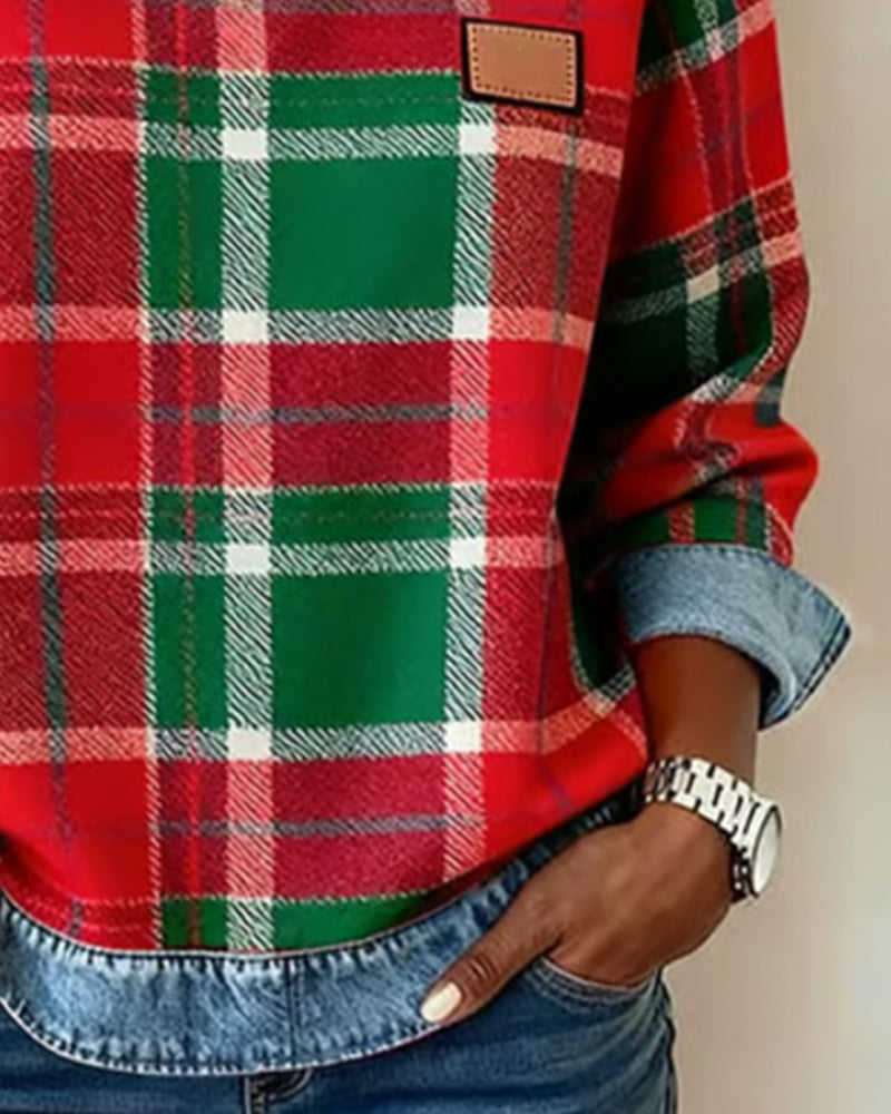 Marianne | Classic Plaid Comfort Top
