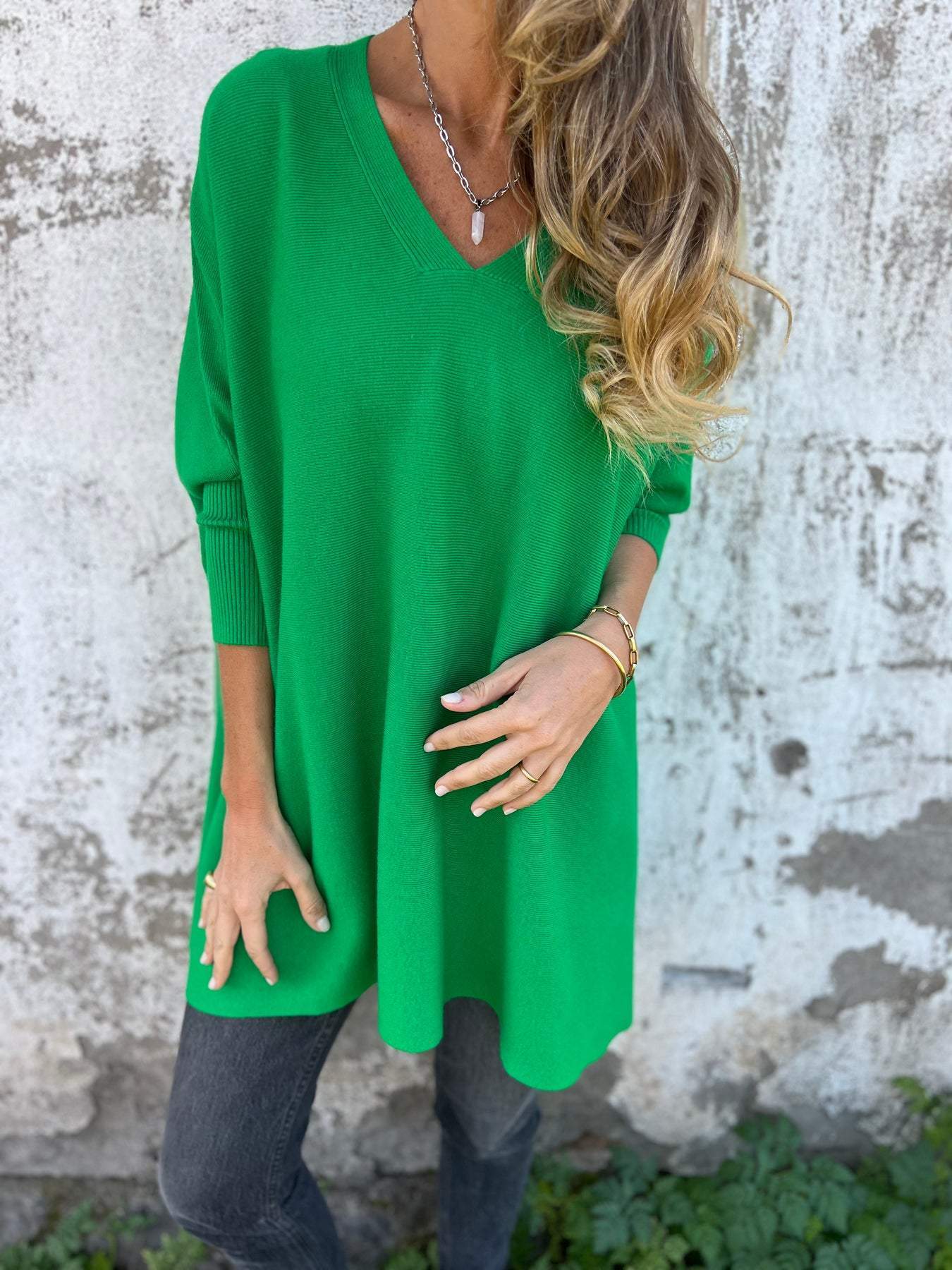 Mabel | Elegant V-Neck Knit Tunic