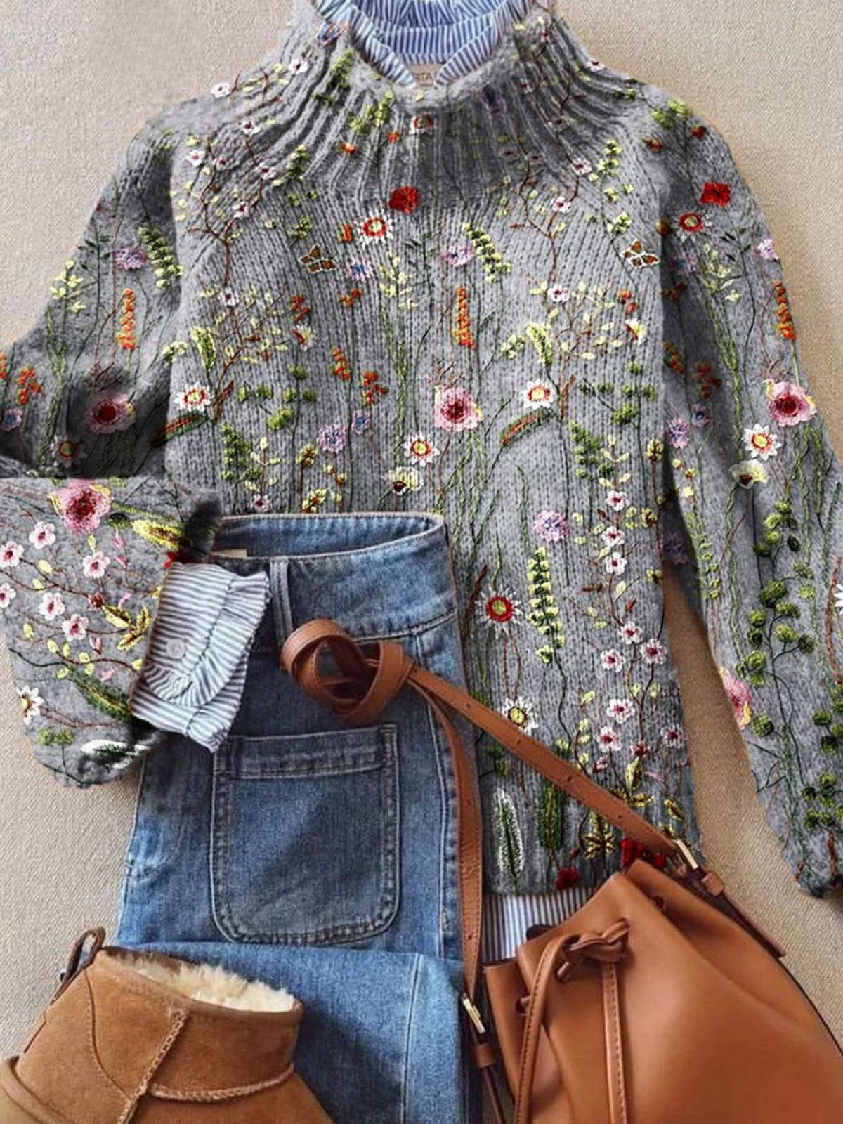 Maurine | Heritage Floral Knit Sweater