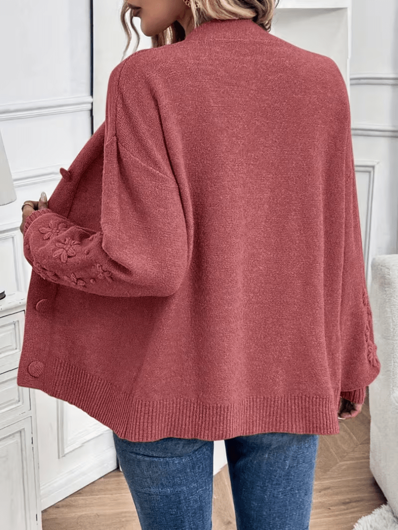 Arlene | Elegant Floral Knit Cardigan