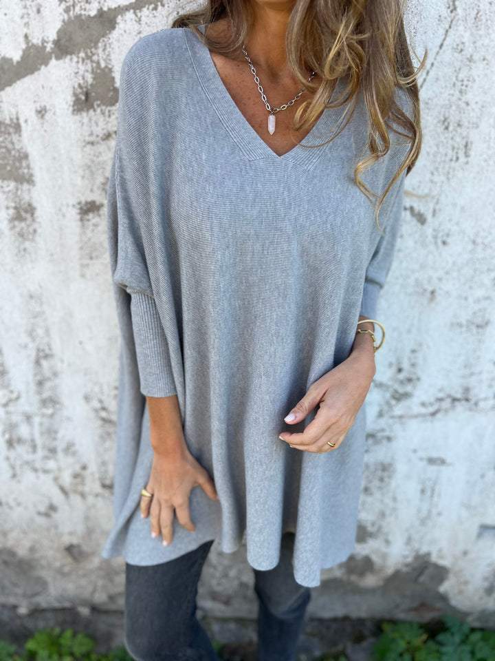 Mabel | Elegant V-Neck Knit Tunic
