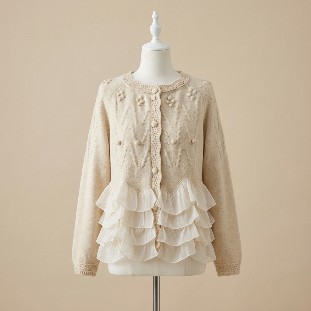 Evelyn | Soft Ruffle Knit Cardigan