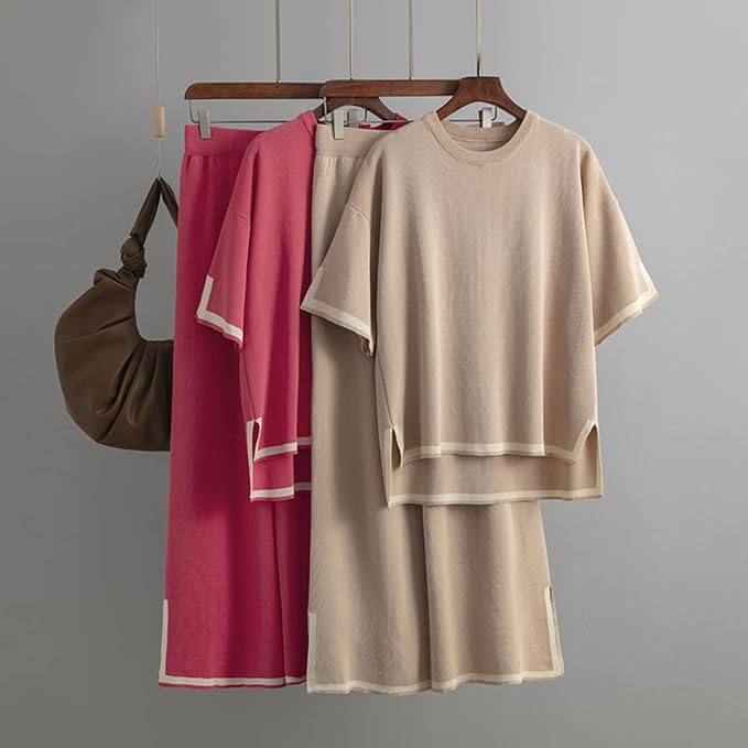 Charlotte⢠- Elegant Ice Silk Short Sleeve Co-Ord Set