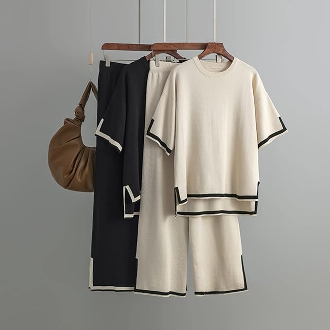 Charlotte⢠- Elegant Ice Silk Short Sleeve Co-Ord Set