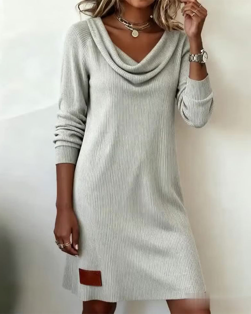 Isabelle | Cozy Cowl Neck Sweater Dress