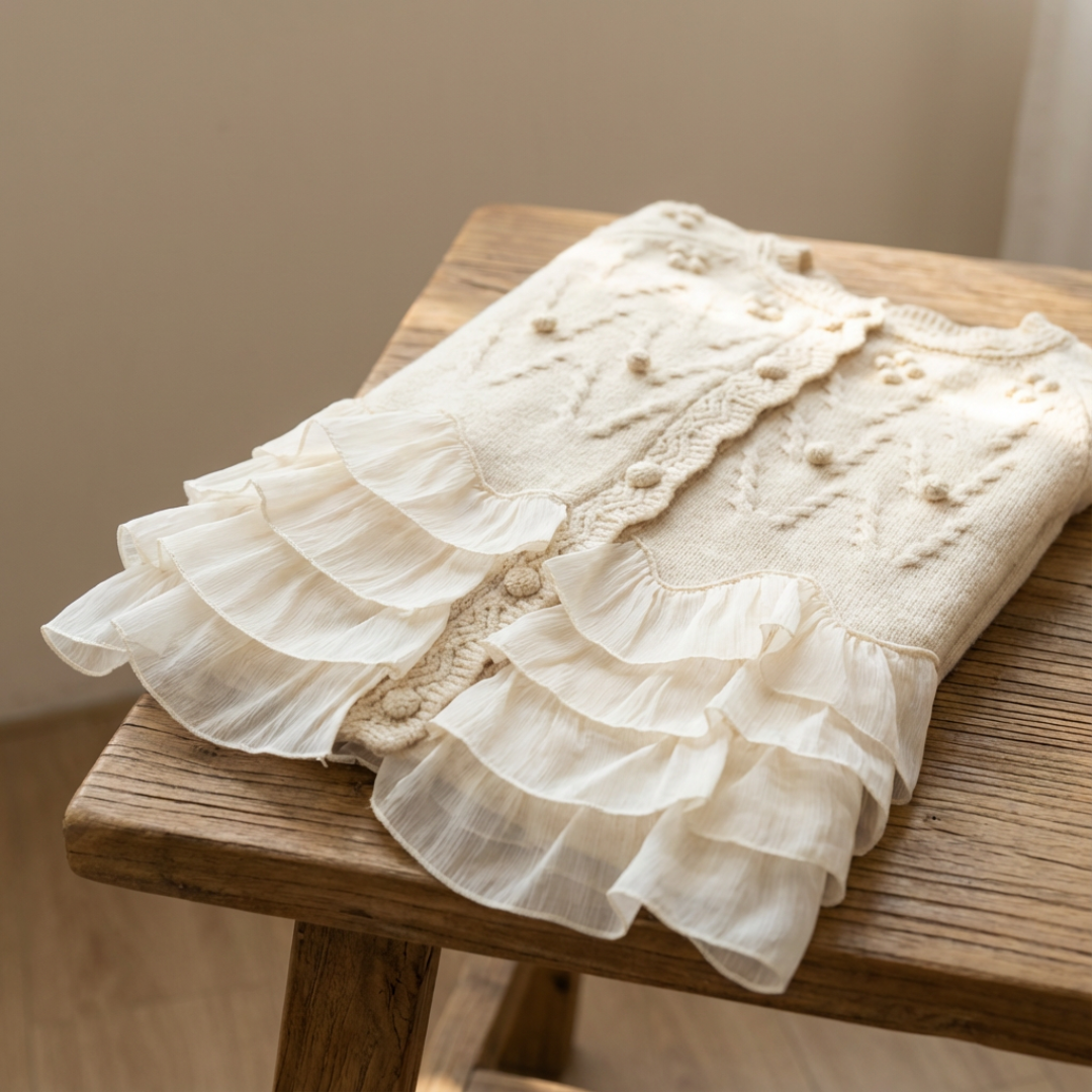 Evelyn | Soft Ruffle Knit Cardigan