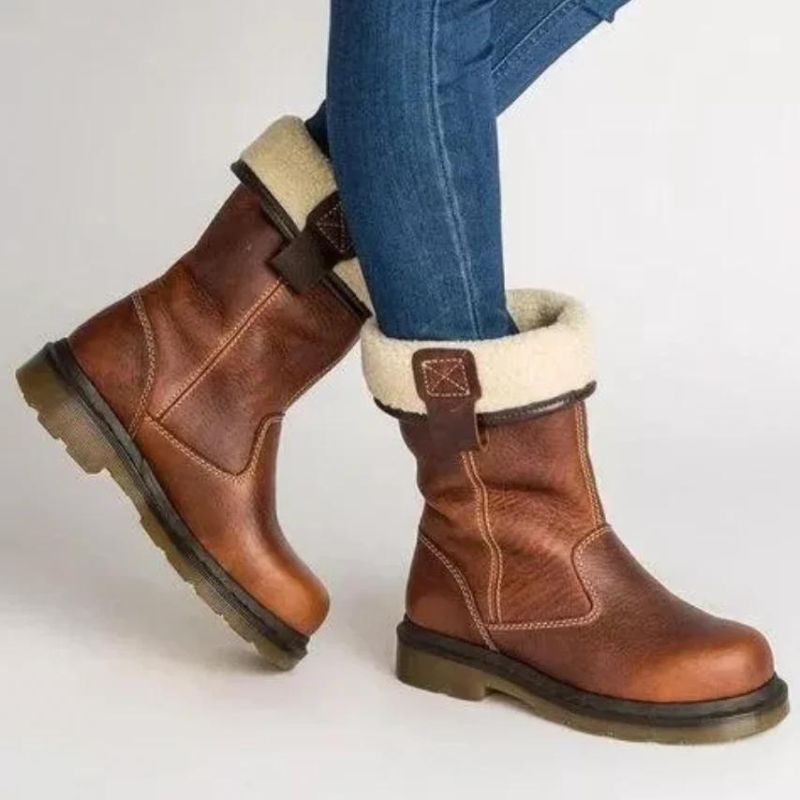 Karla | Lined Leather Winter Boots