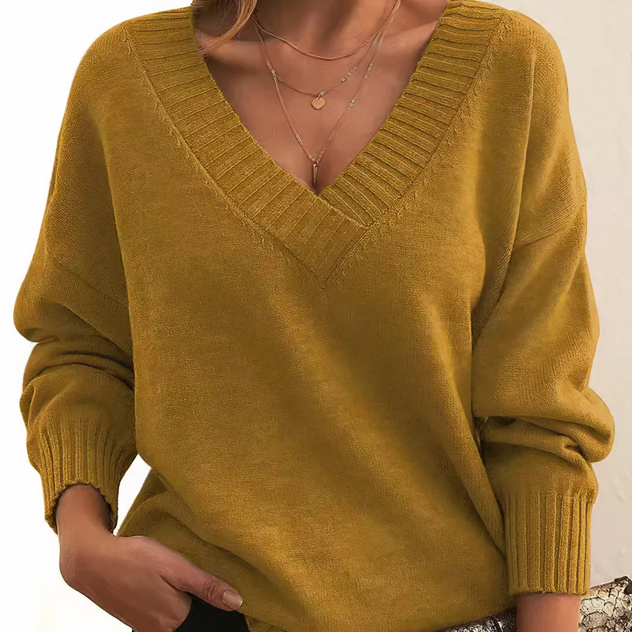 Maren | Soft V-Neck Knit Sweater