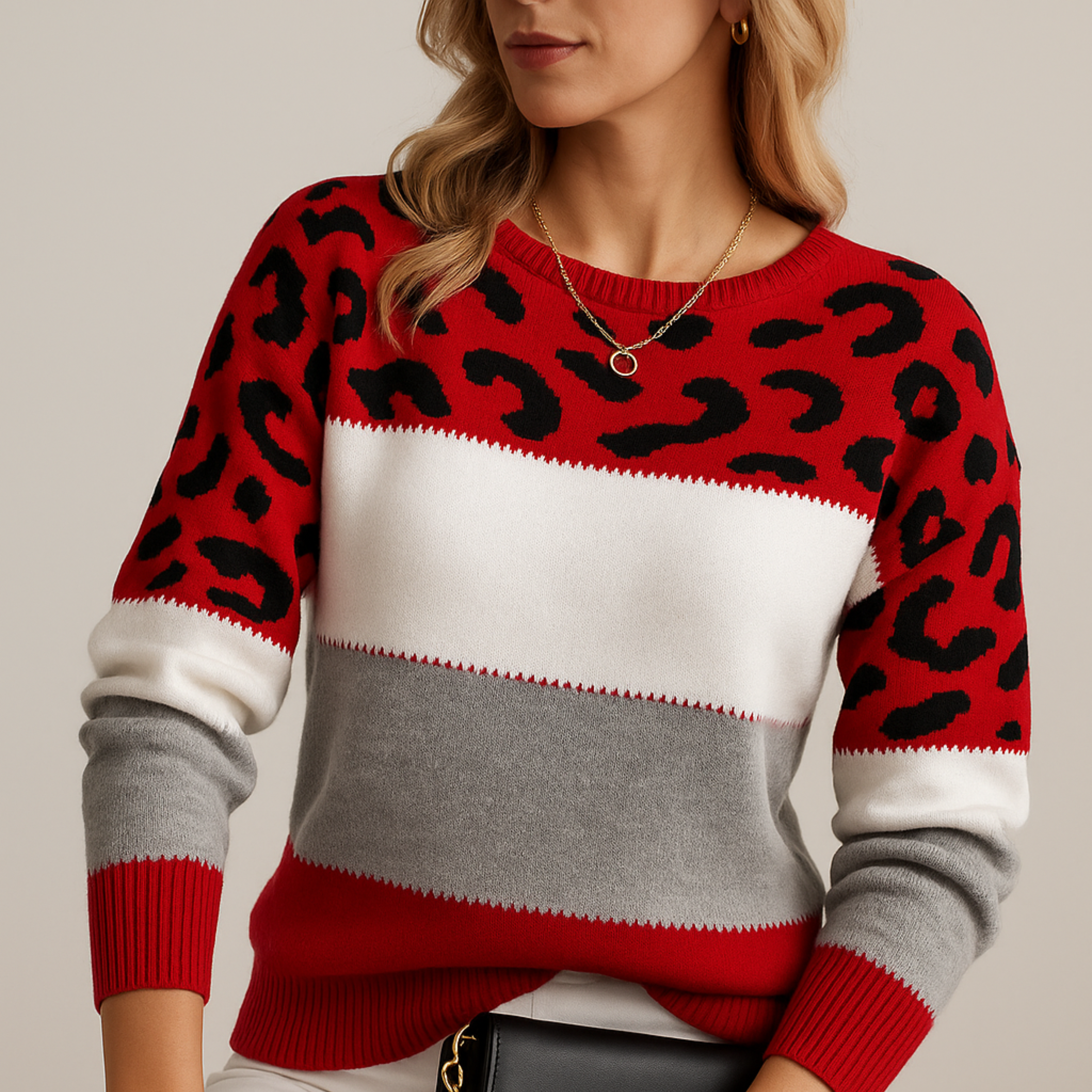 Evelyn | Elegant Leopard Sweater