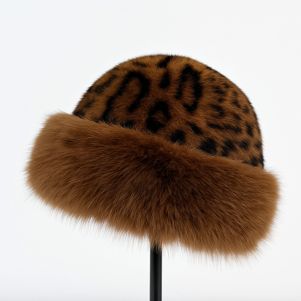 Akina | Leopard Print Fur Hat