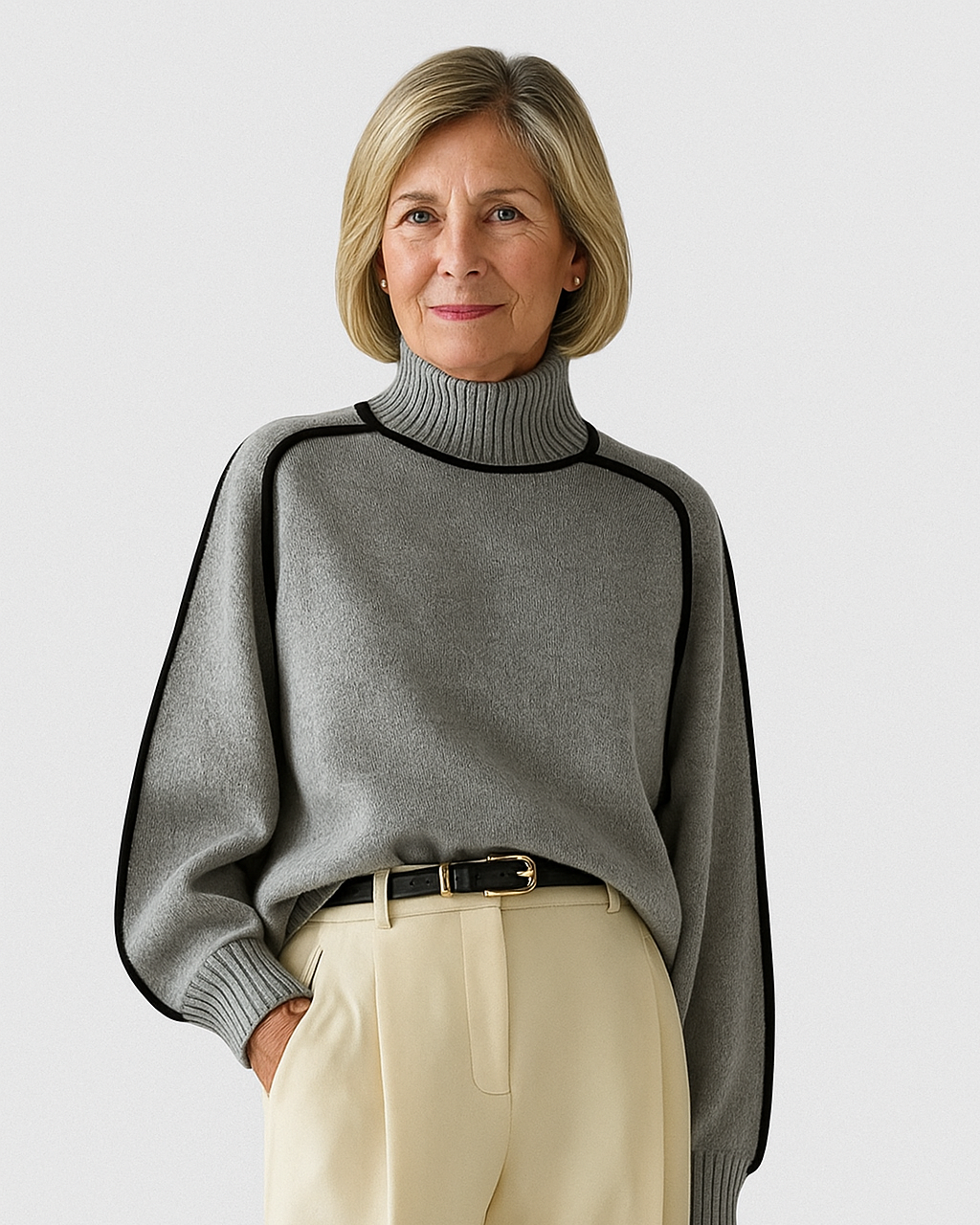 Margaret | Modern Trim Turtleneck Sweater