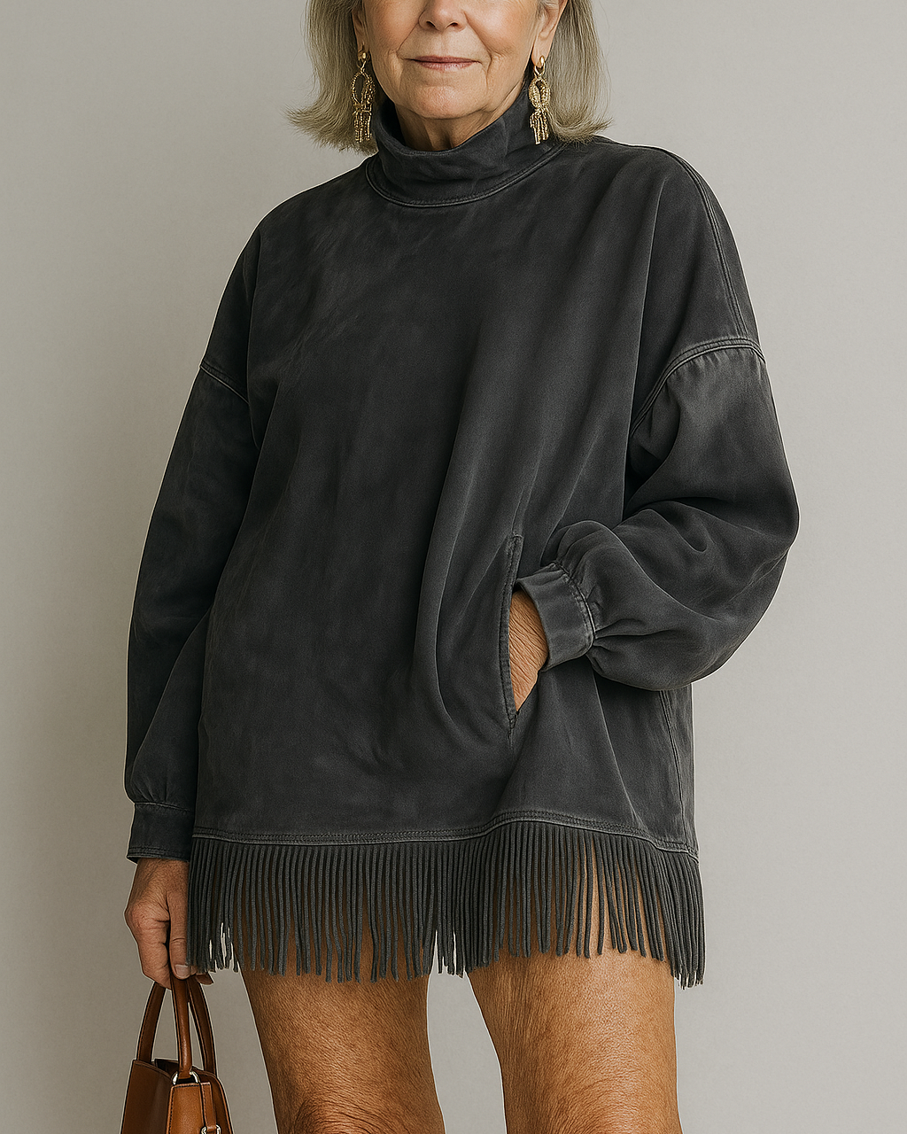 Judith | Cozy Suede Fringe Dress