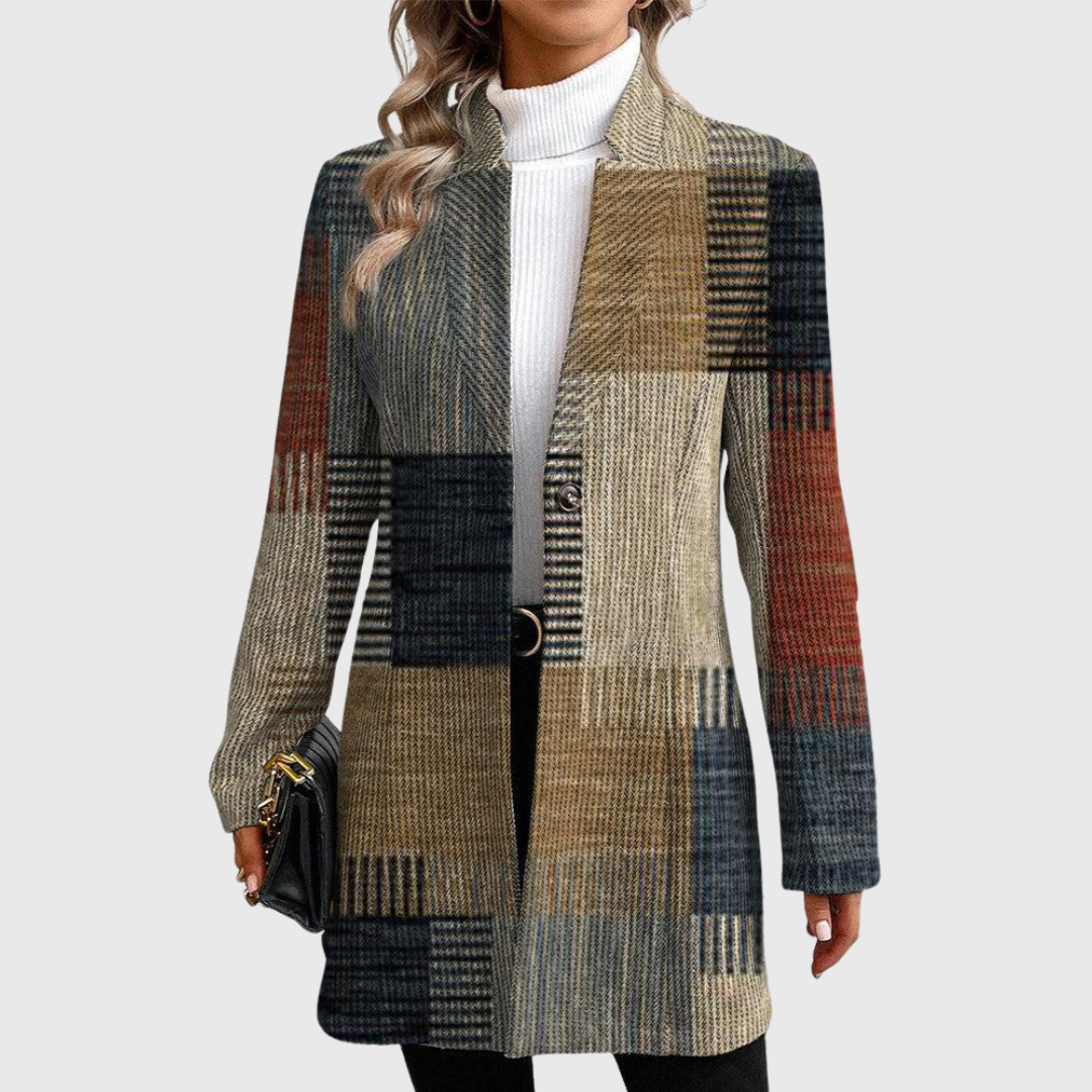 Marcia | Classic Plaid Wool Blazer