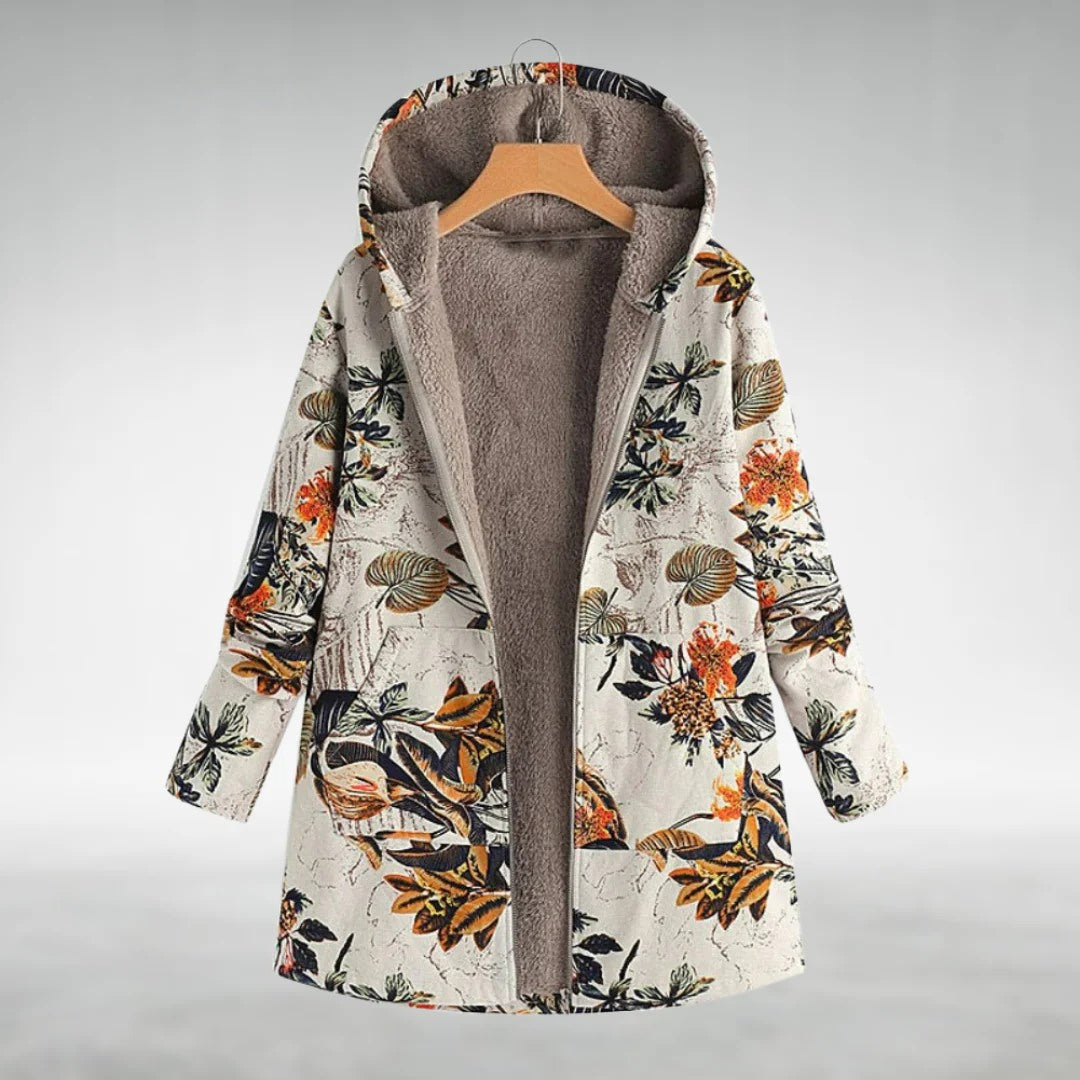Margery | Elegant Floral Fleece Jacket