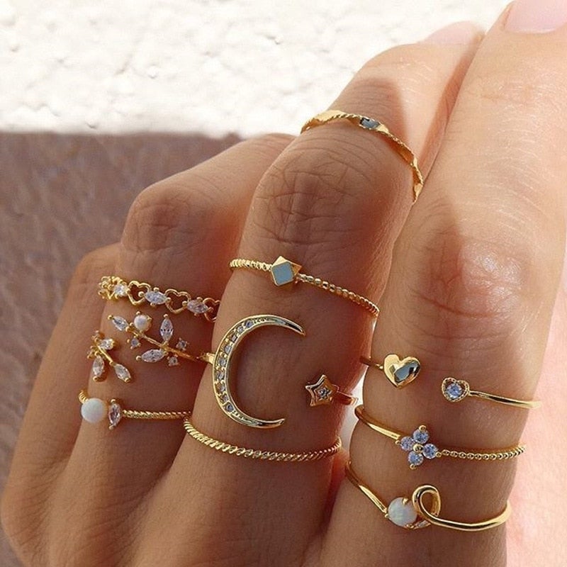 Celeste™ | Bohemian-Inspired Gold Ring Collection