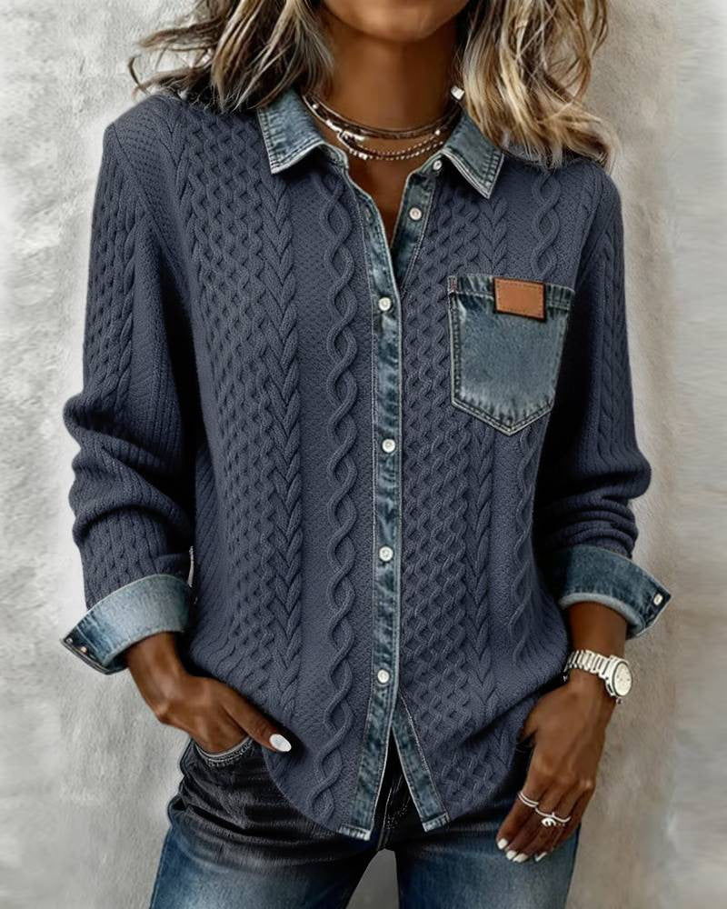 Lauren | Denim Patchwork Shirt