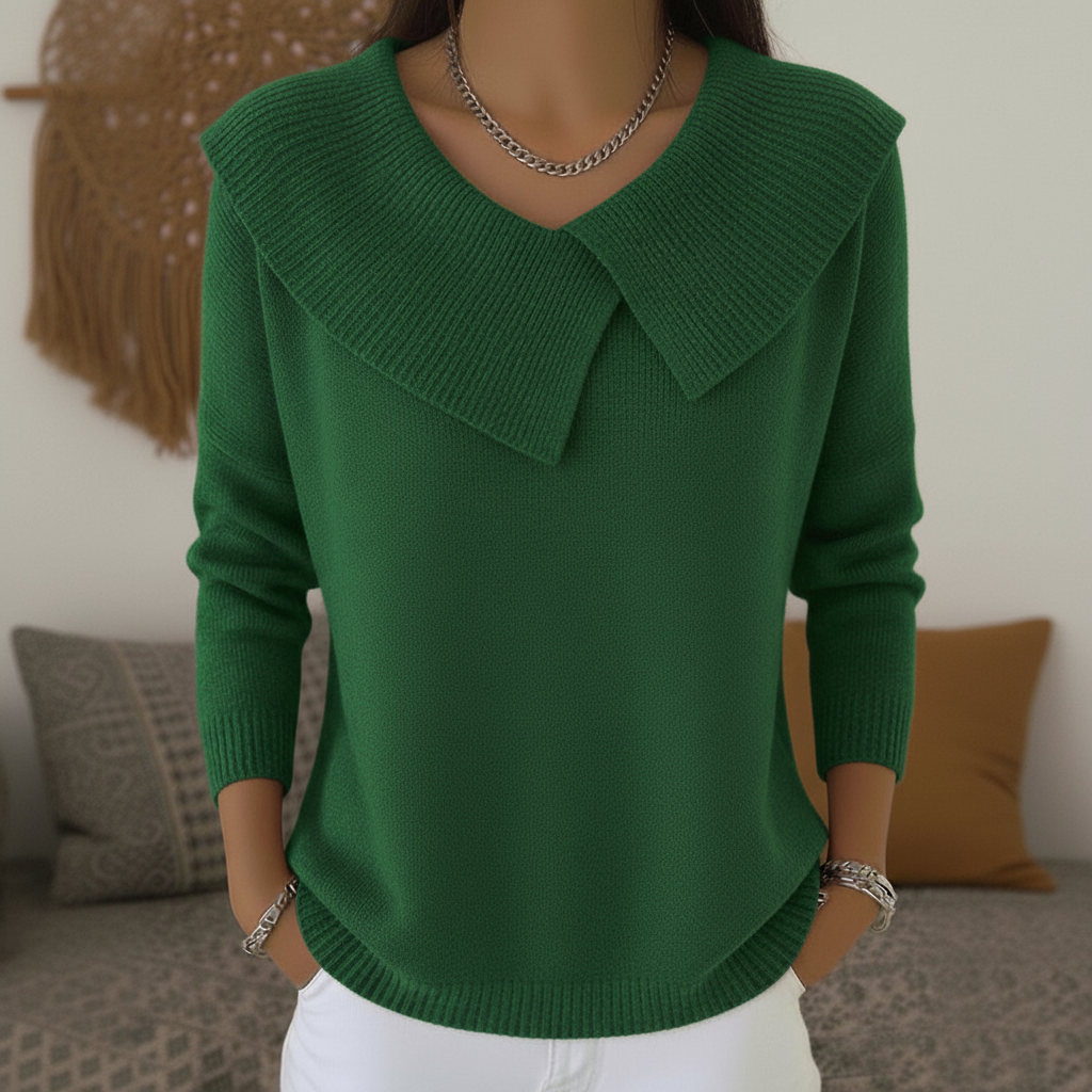 Jelena | Women's Christmas Sweater with Flap