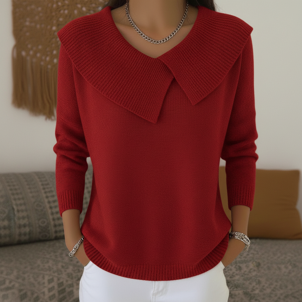 Jelena | Women's Christmas Sweater with Flap