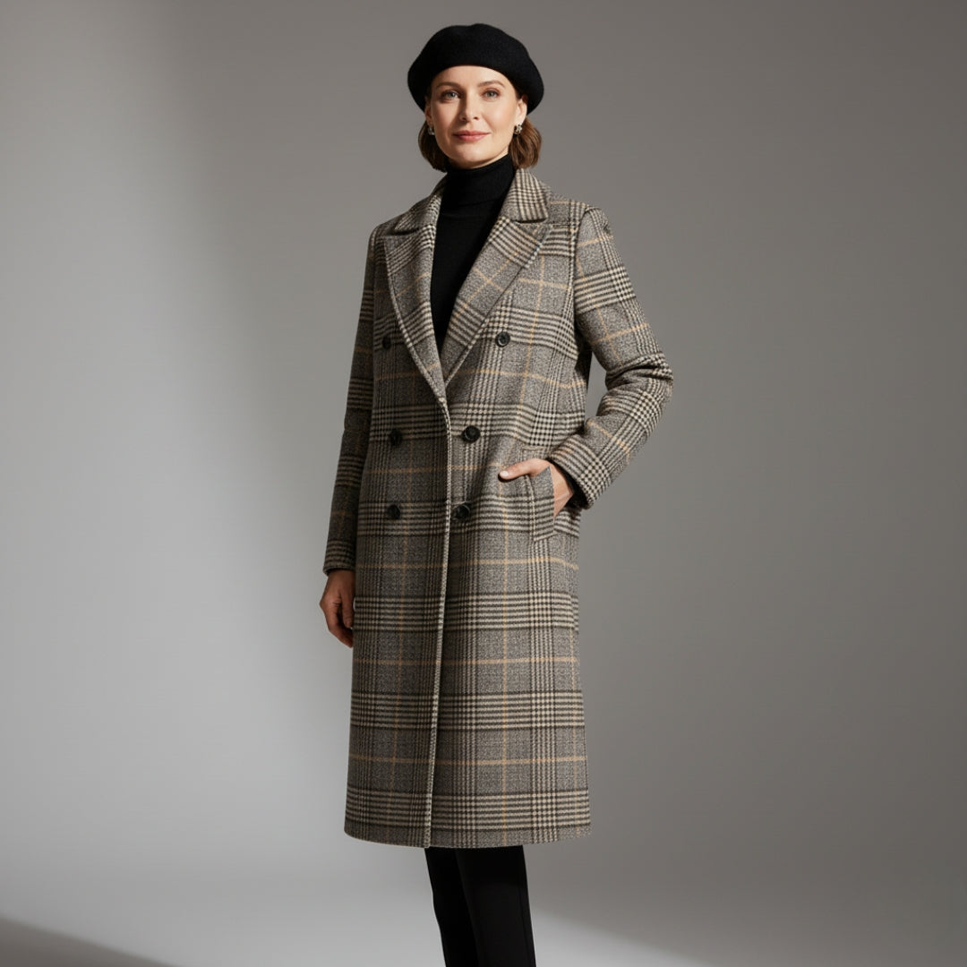 Kathleen | Timeless Plaid Wool Coat