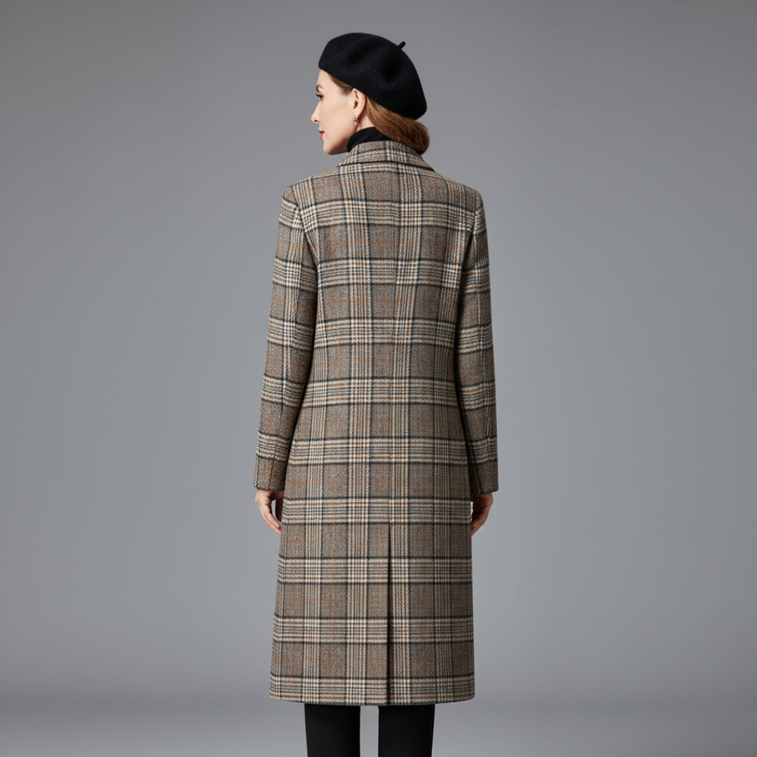 Kathleen | Timeless Plaid Wool Coat