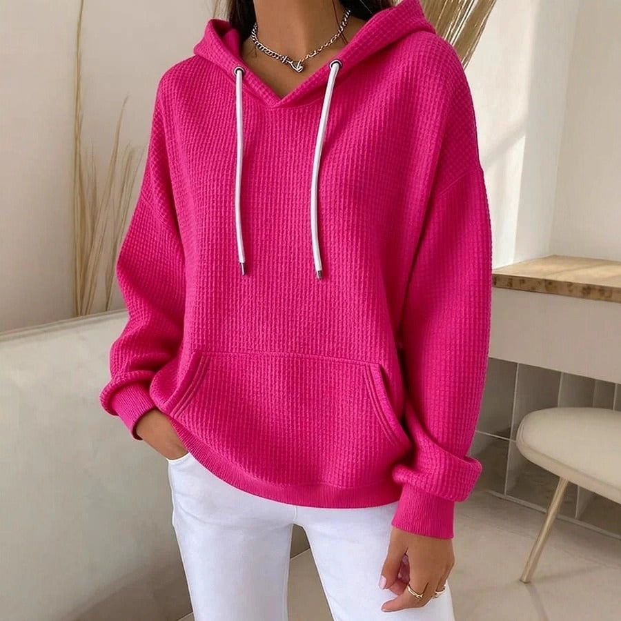 Maria | Waffle-Knit Cozy Hoodie