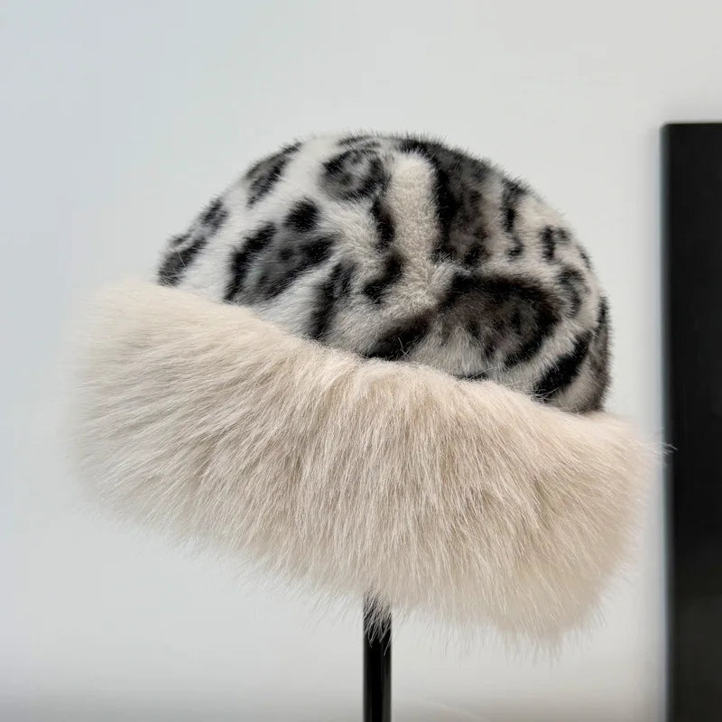 Akina | Leopard Print Fur Hat