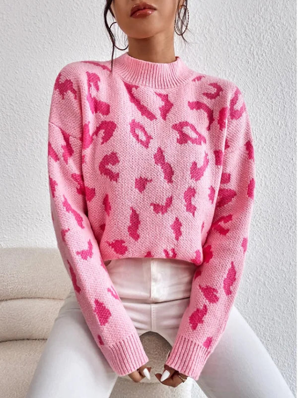 Elaine | Cozy Leopard Knit Sweater1