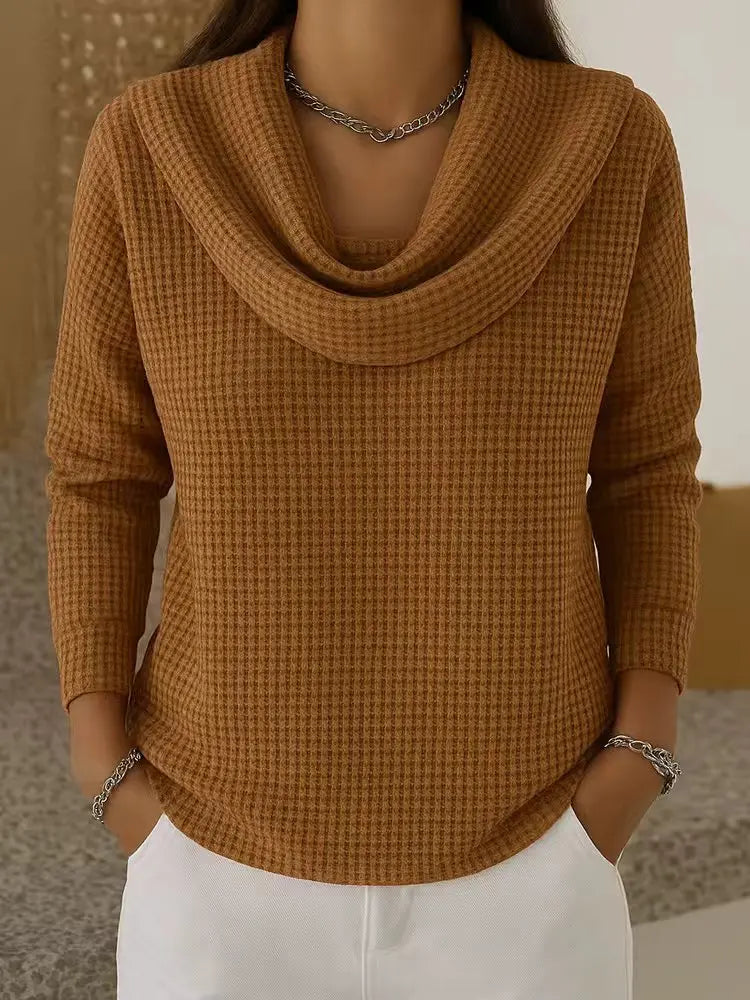 Claire | Cozy Cowl-Neck Knit Top