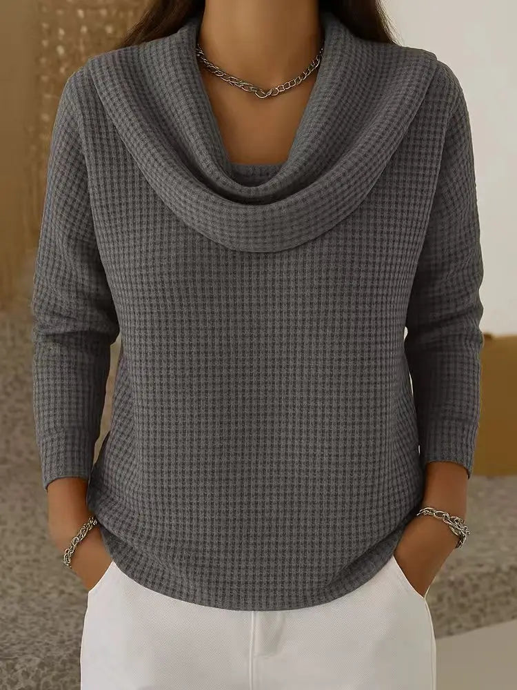 Claire | Cozy Cowl-Neck Knit Top