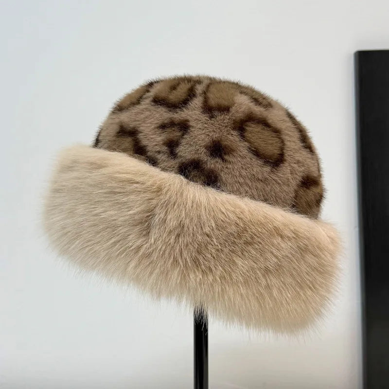 Akina | Leopard Print Fur Hat