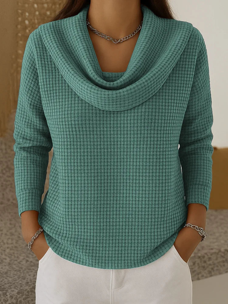 Claire | Cozy Cowl-Neck Knit Top