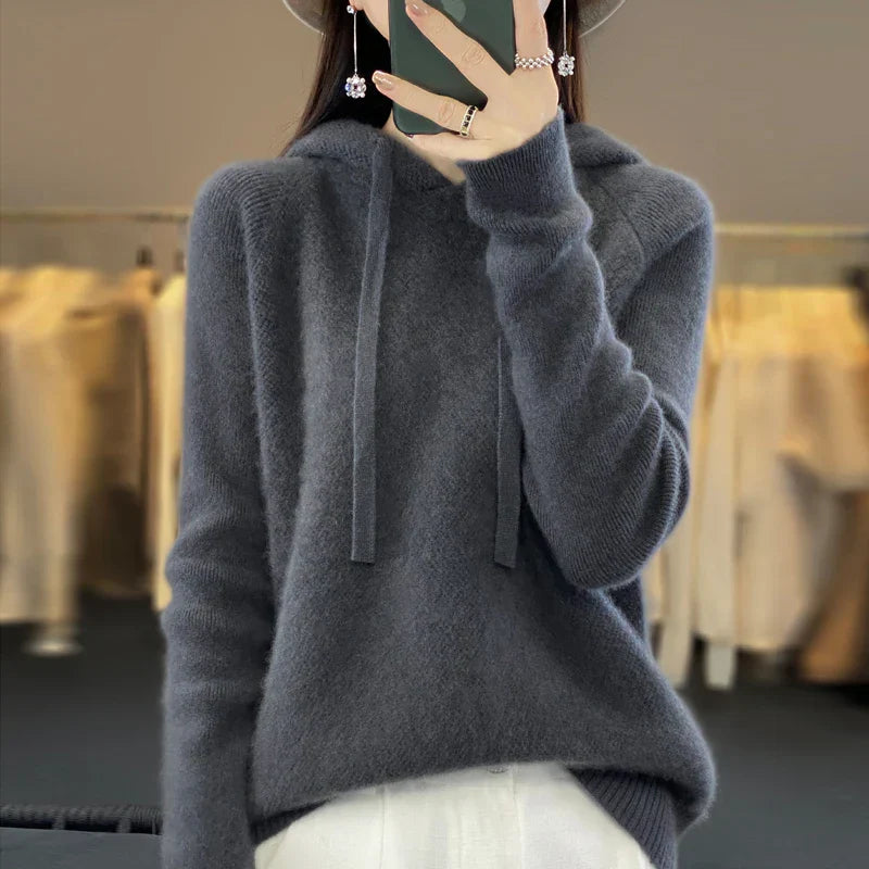 Hannah | Cozy Merino Hooded Knit