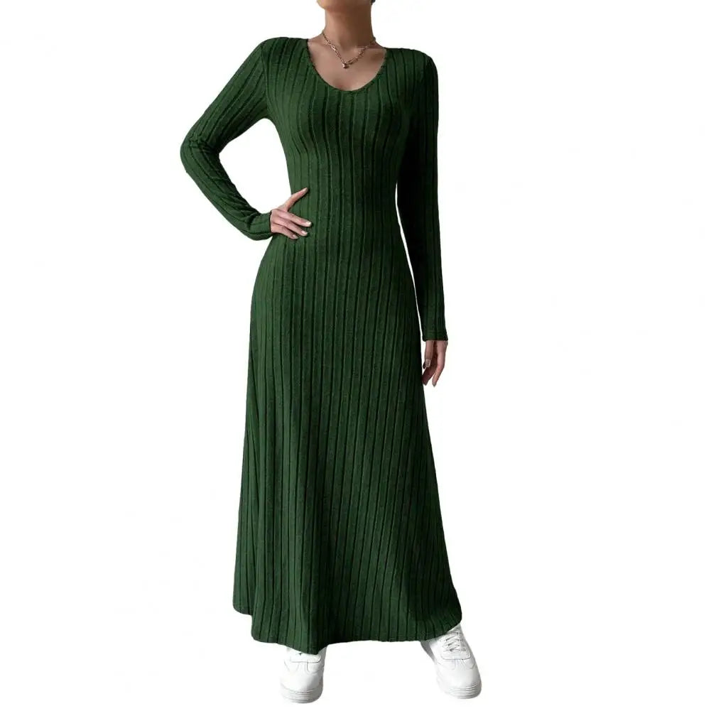 Amelia | Elegant Ribbed Knit Maxi Dress