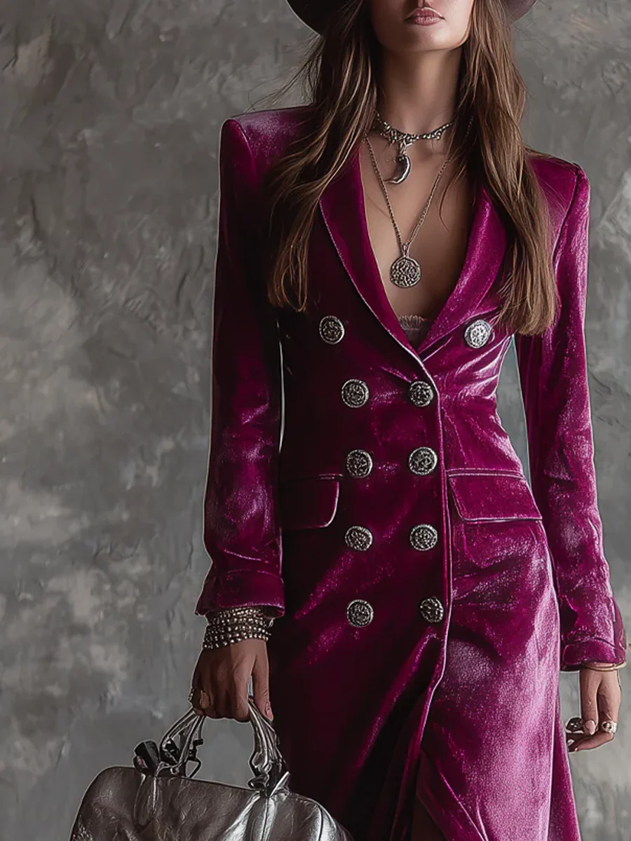 Daphne | Velvet Blazer Dress