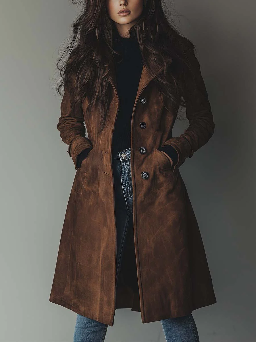 Judith | Timeless Suede Trench Coat