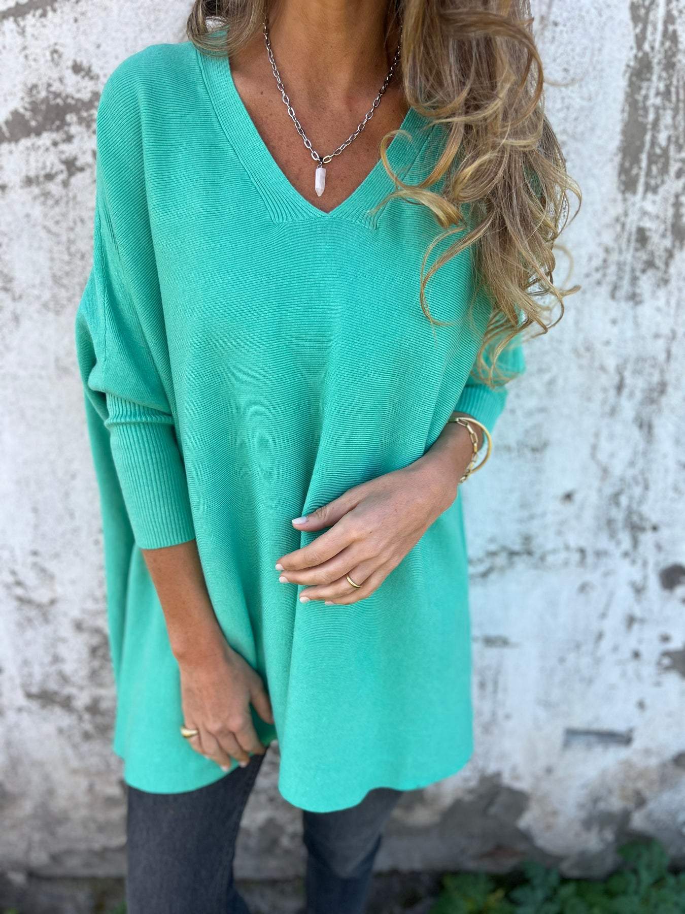 Mabel | Elegant V-Neck Knit Tunic