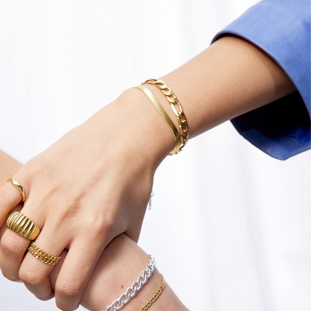 Gigi Bracelet β 7mm 18K Gold-Plated Elegance