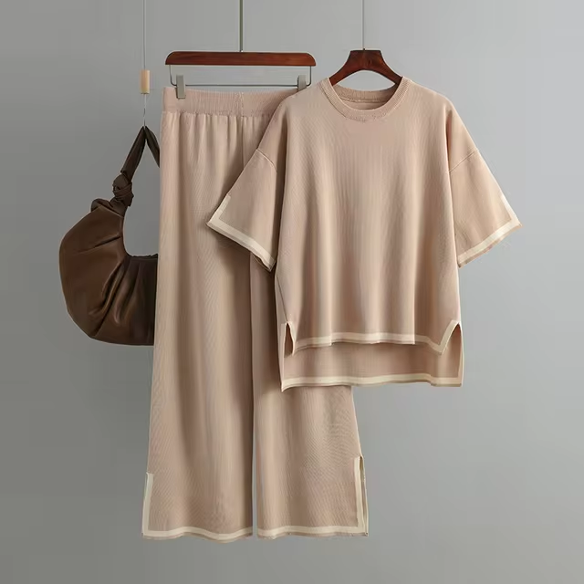Charlotte⢠- Elegant Ice Silk Short Sleeve Co-Ord Set