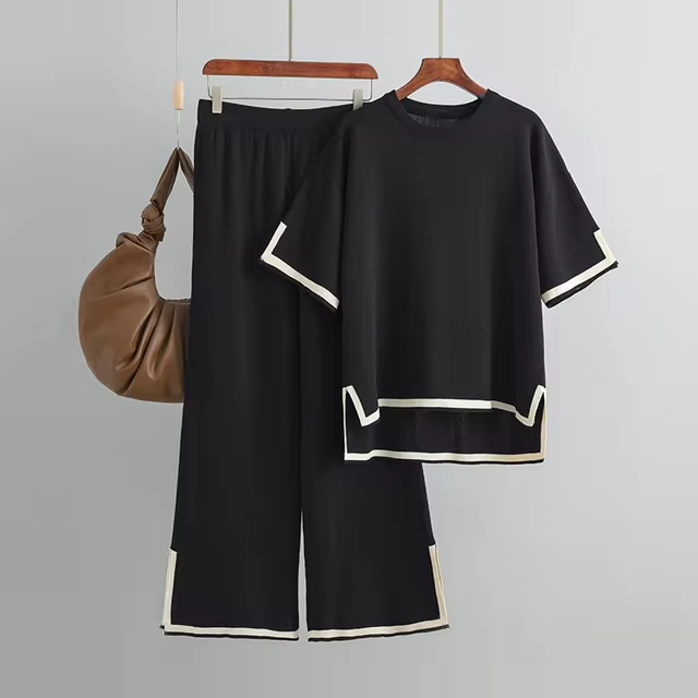Charlotte⢠- Elegant Ice Silk Short Sleeve Co-Ord Set