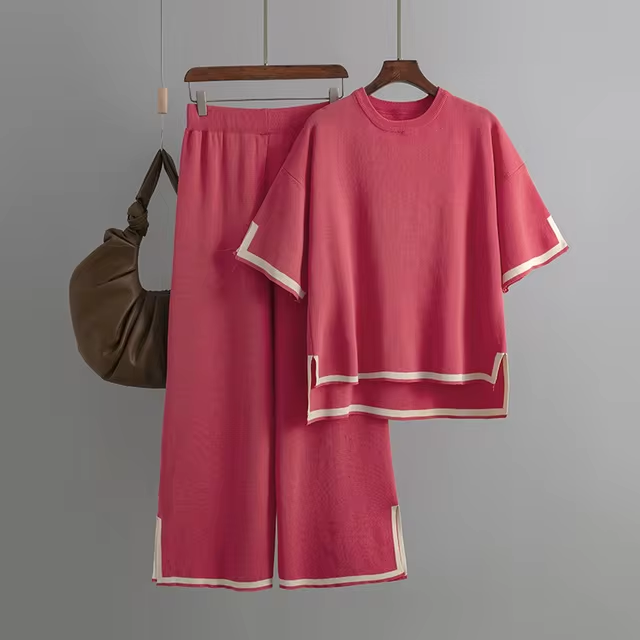 Charlotte⢠- Elegant Ice Silk Short Sleeve Co-Ord Set