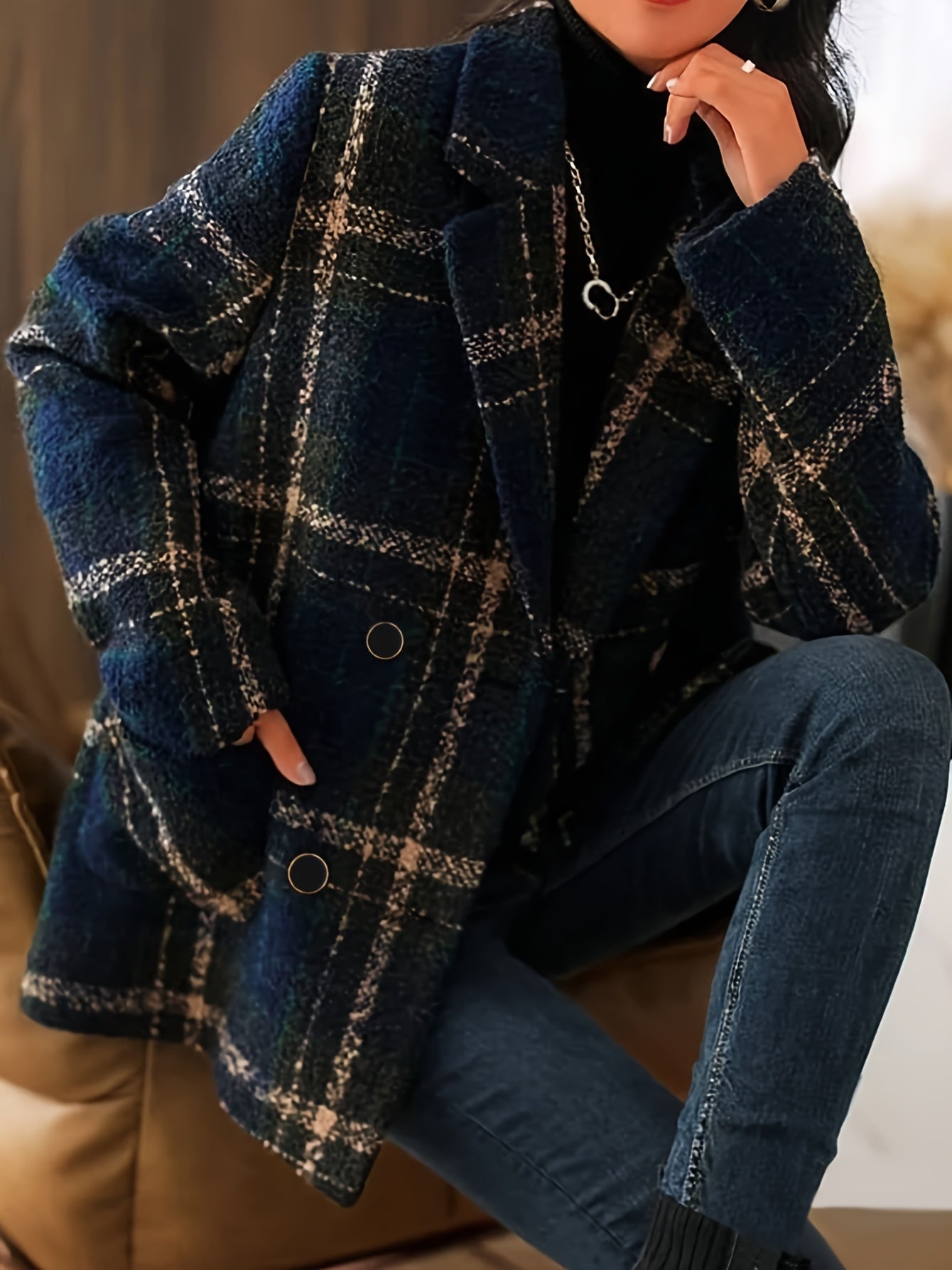 Marjorie | Classic Plaid Wool Coat