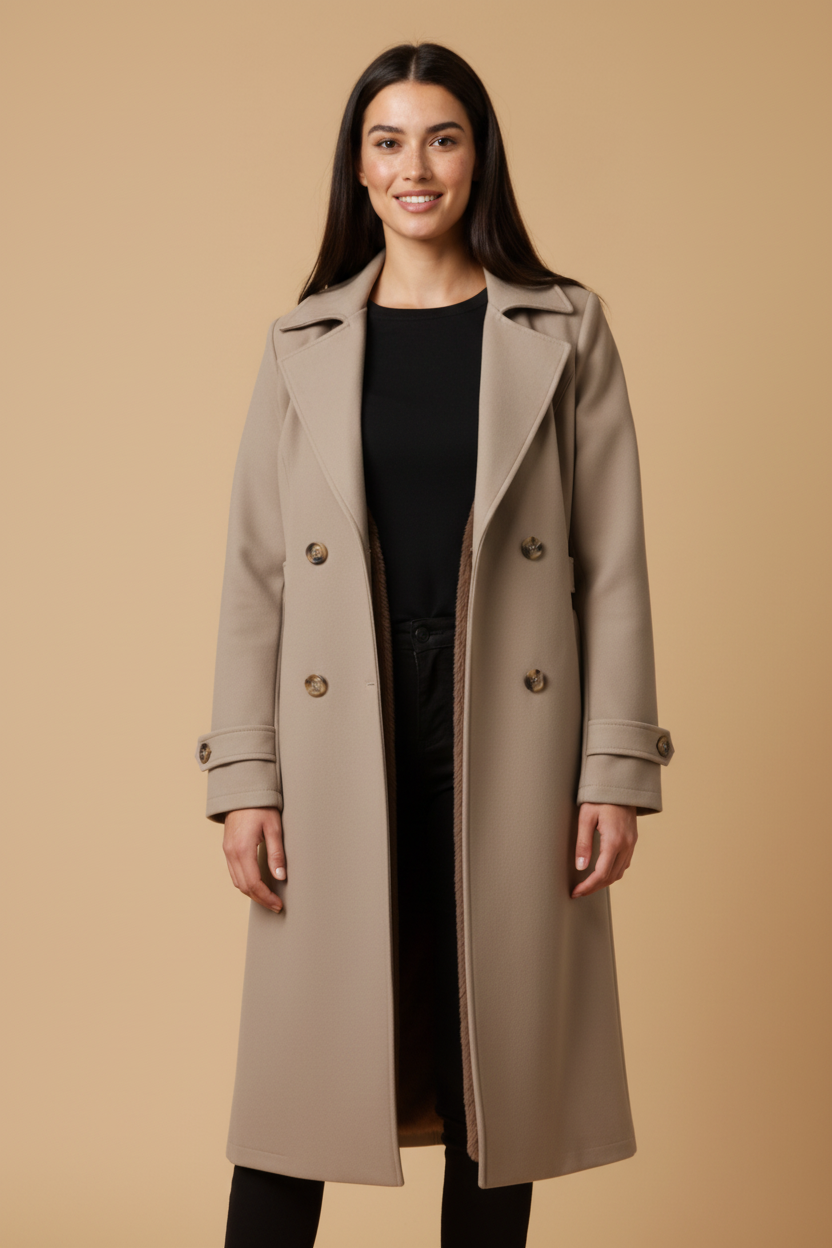 Amelia | Elegant Wool Trench Coat