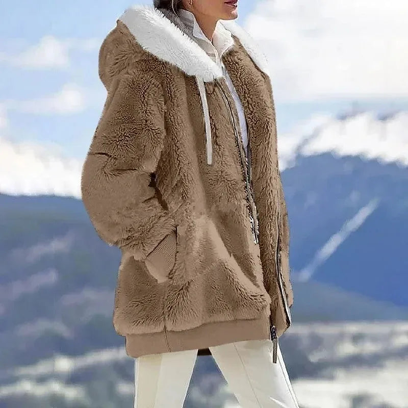 Aubrey | Ultra-Soft Sherpa Hooded Coat